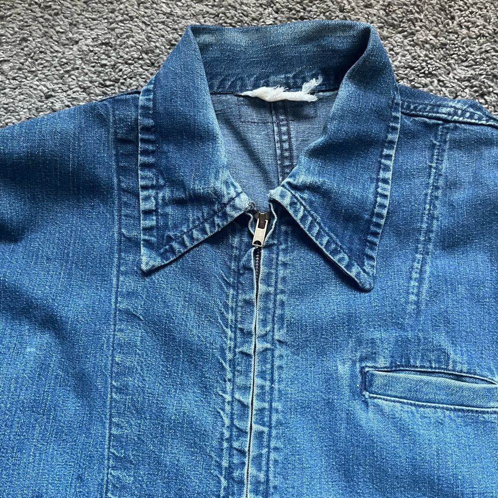 Denim Zip Up Jacket - Picture 3 of 6